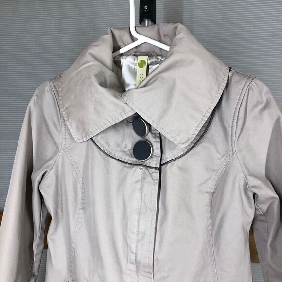 Soia & KYO Grey  Spring‎ Midi Trench Jacket Sz S - Picture 6 of 10